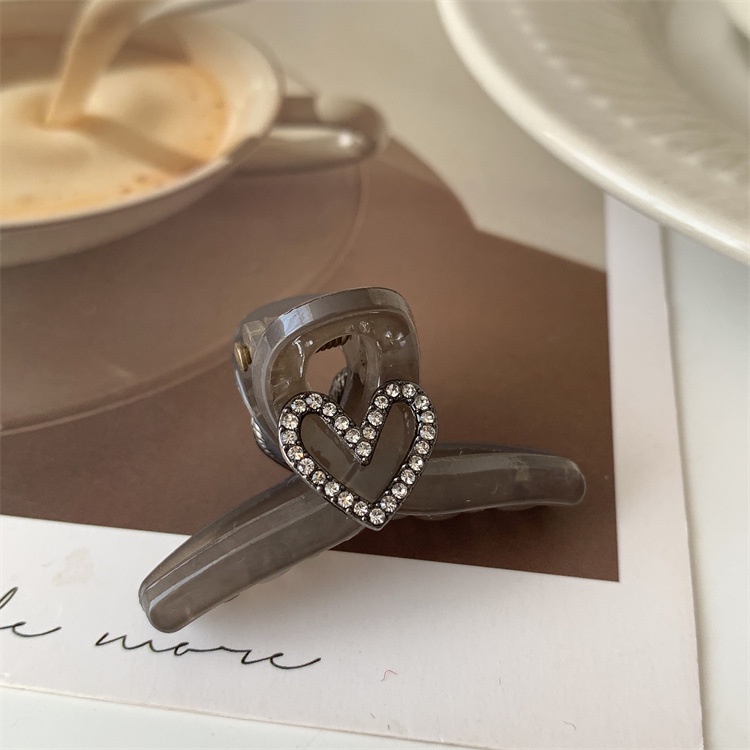 Kẹp Tóc Đính Đá Hình Trái Tim Nhỏ Xinh Xắn Thời Trang Xuân Hè Cao Cấp Cho Bé Gái