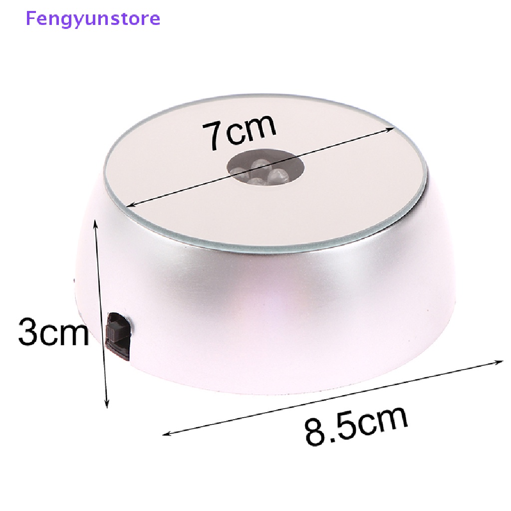 1 Đế Tròn Bằng Thủy Tinh Trong Suốt Có Đèn Led Phát Sáng Để Trưng Bày
