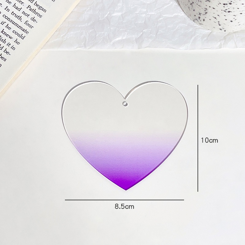 Móc Chìa Khóa Bằng Acrylic Màu Gradient Kích Thước Lớn DIY