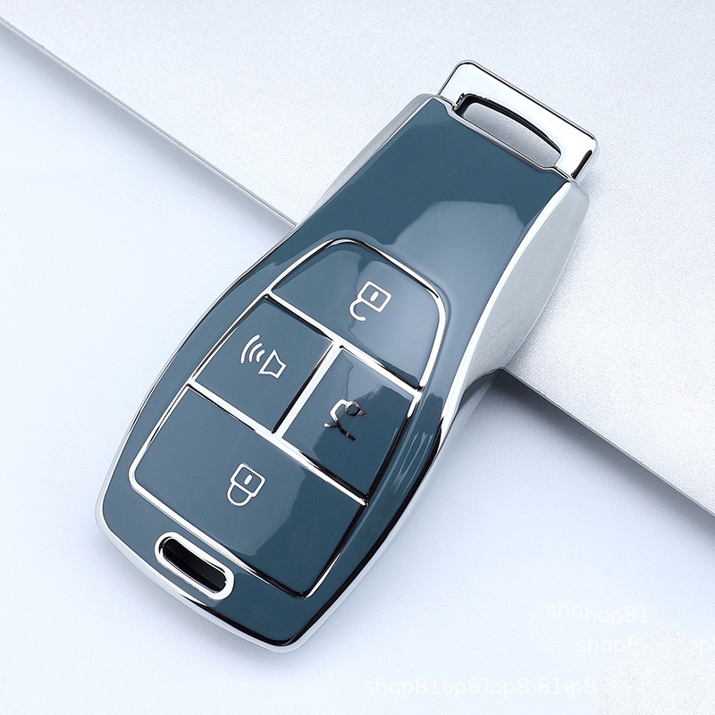 Bao Da, Vỏ Bảo Vệ, Ốp Chìa Khóa, Bọc Chìa Khóa Cao Cấp Dùng Cho Xe Ô Tô BAIC Beijing X7, U5 Plus