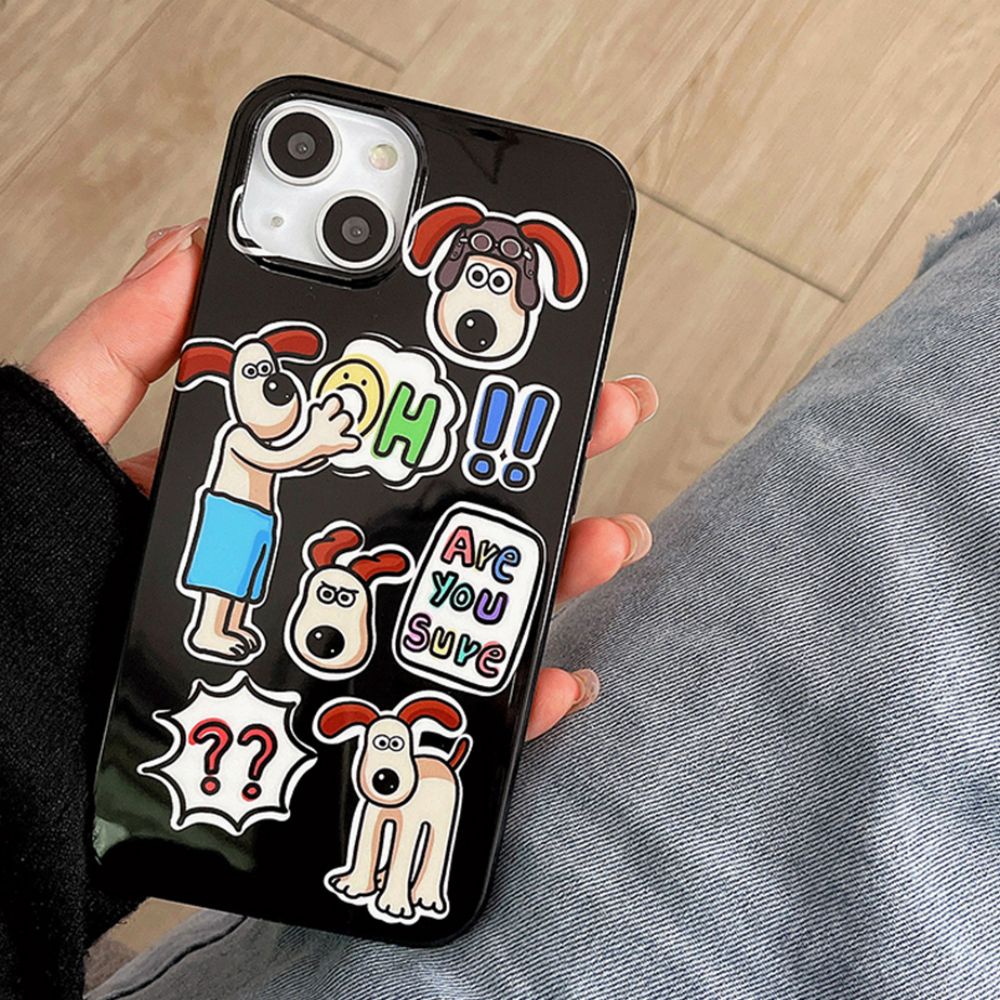 Ốp Điện Thoại TPU Mềm Chống Dấu Vân Tay Và Chống Rơi Họa Tiết Chú Cún Hoạt Hình Dành Cho IPhone 11 12 13 14 Pro Max