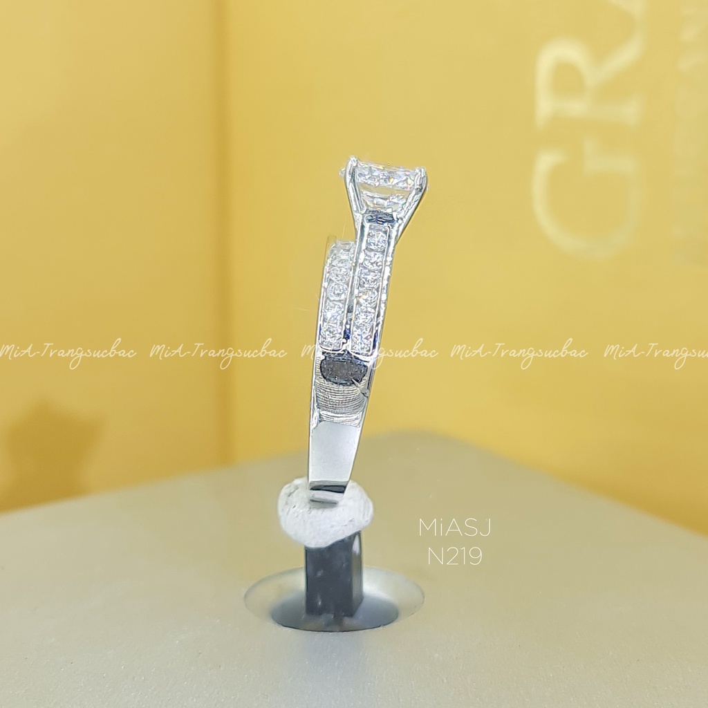 Nhẫn nữ bạc Ý S925 MiASJ nạm đá Cz cao cấp N219| MiASJ Trang sức bạc