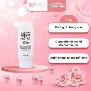 Kem Tắm Trắng Secret Key Snow White Milky Pack 200gram - Cấp Ẩm, Trắng Sáng