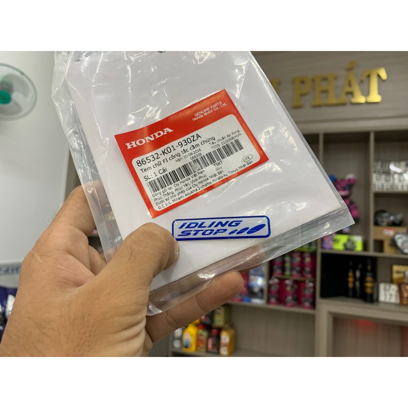 Tem Chử IDLING Xanh