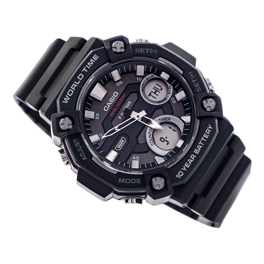 Đồng hồ nam dây nhựa Casio chính hãng Anh Khuê AEQ-120W-1AVDF