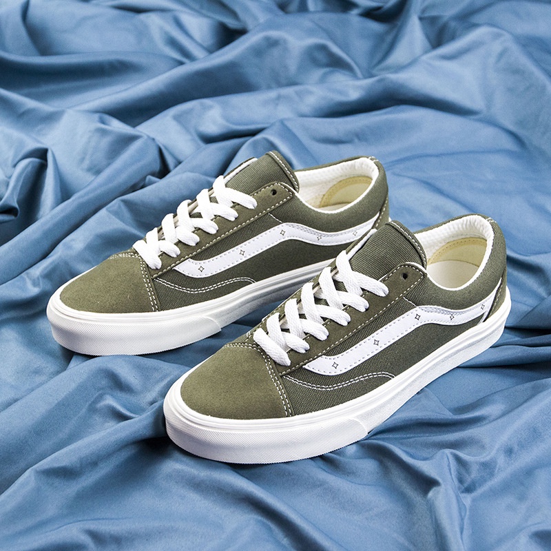 Giày Vans vault Old Skool Xanh Rêu cổ Bản Chuẩn Nội Địa Trung - Hàng order