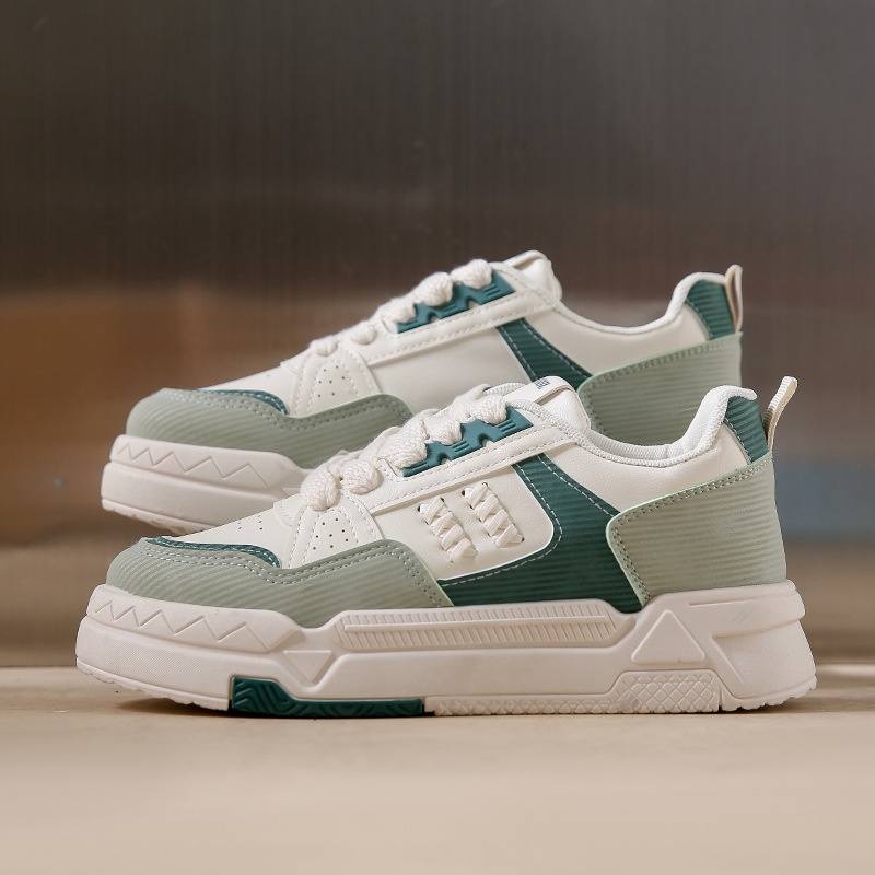 Giày Thể Thao Đế Dày Màu Trắng Phong Cách Hàn Quốc Thời Trang Mùa Thu Mới Cho Nữ