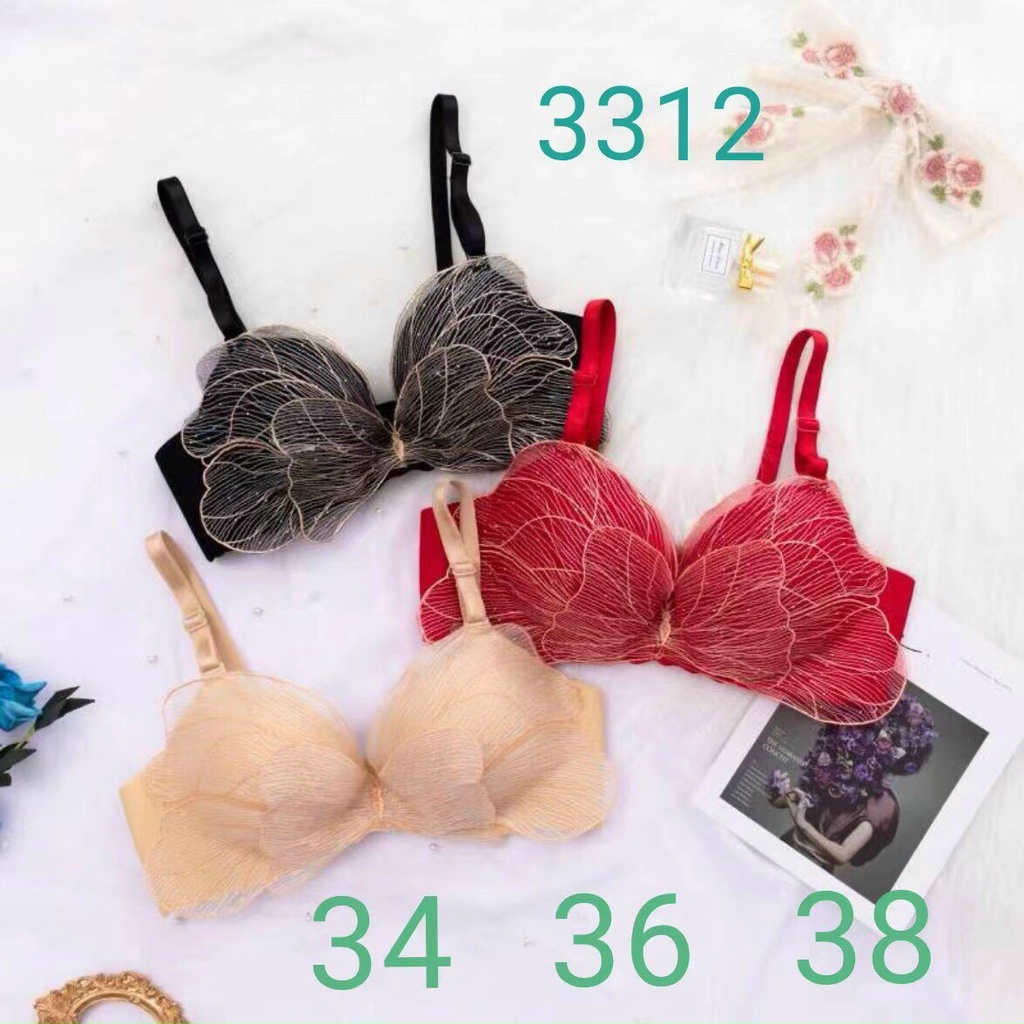 Áo đúc su phối ren nơ siêu xinh kute không gọng đệm 3cm