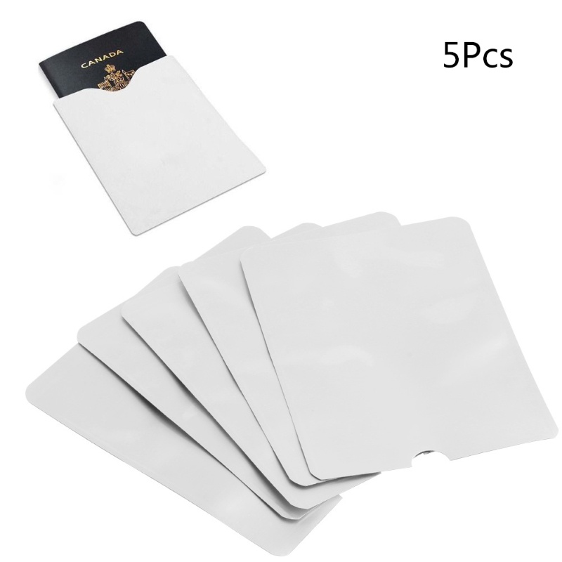 Set 5 Vỏ Bọc Hộ Chiếu Chống Scan RFID