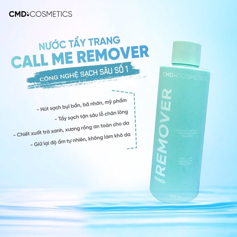 Nước Tẩy Trang Dịu Nhẹ Call Me Remover - CMD Cosmetics - Call Me Duy