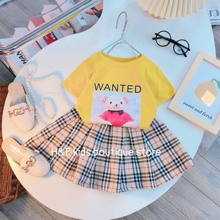 Set Váy Bbr Áo Thun Bé Gái