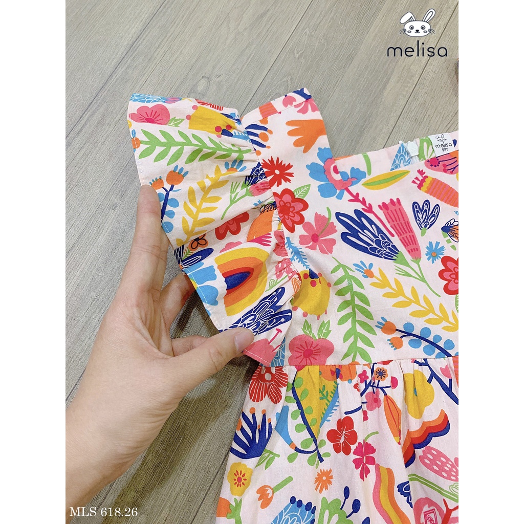 Đầm bé gái, đâm hoa nhí cho bé gái, đầm babydoll sang chảnh 014091