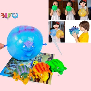 Đồ chơi bơm hơi bóp bóng mềm hình động vật thú vị đồ chơi antistress squishy thổi bóng hình khủng long