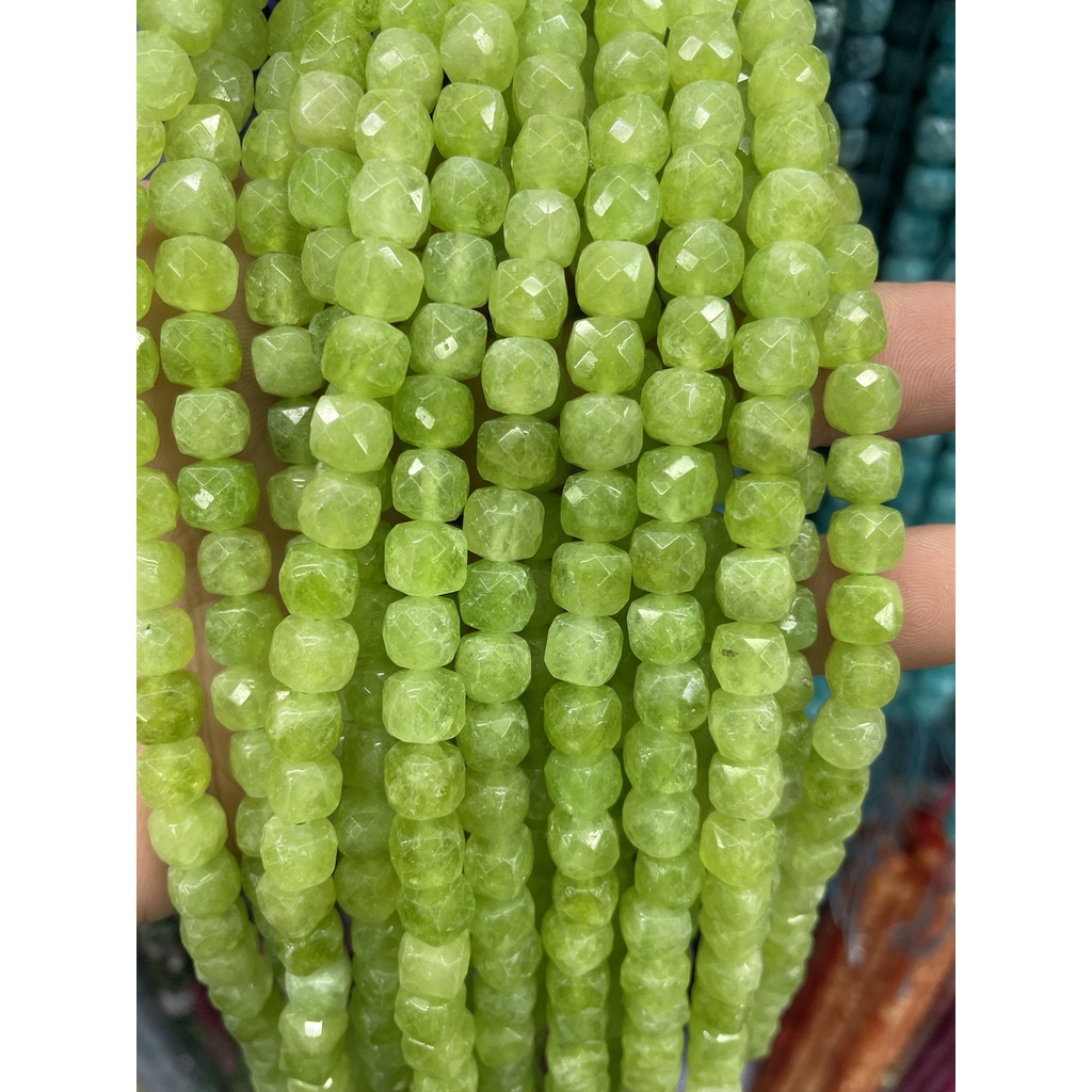 Chuỗi Hạt Đá Khối Lập Phương Kích Thước 6mm / 8mm / 6mm