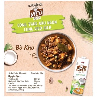 Combo nước cốt dừa 16-19% béo VICO RICH 1L