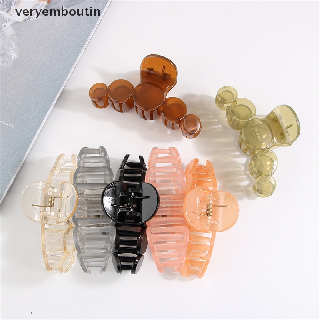 Kẹp Tóc Hình Tròn Trong Suốt Thời Trang Dành Cho Nữ