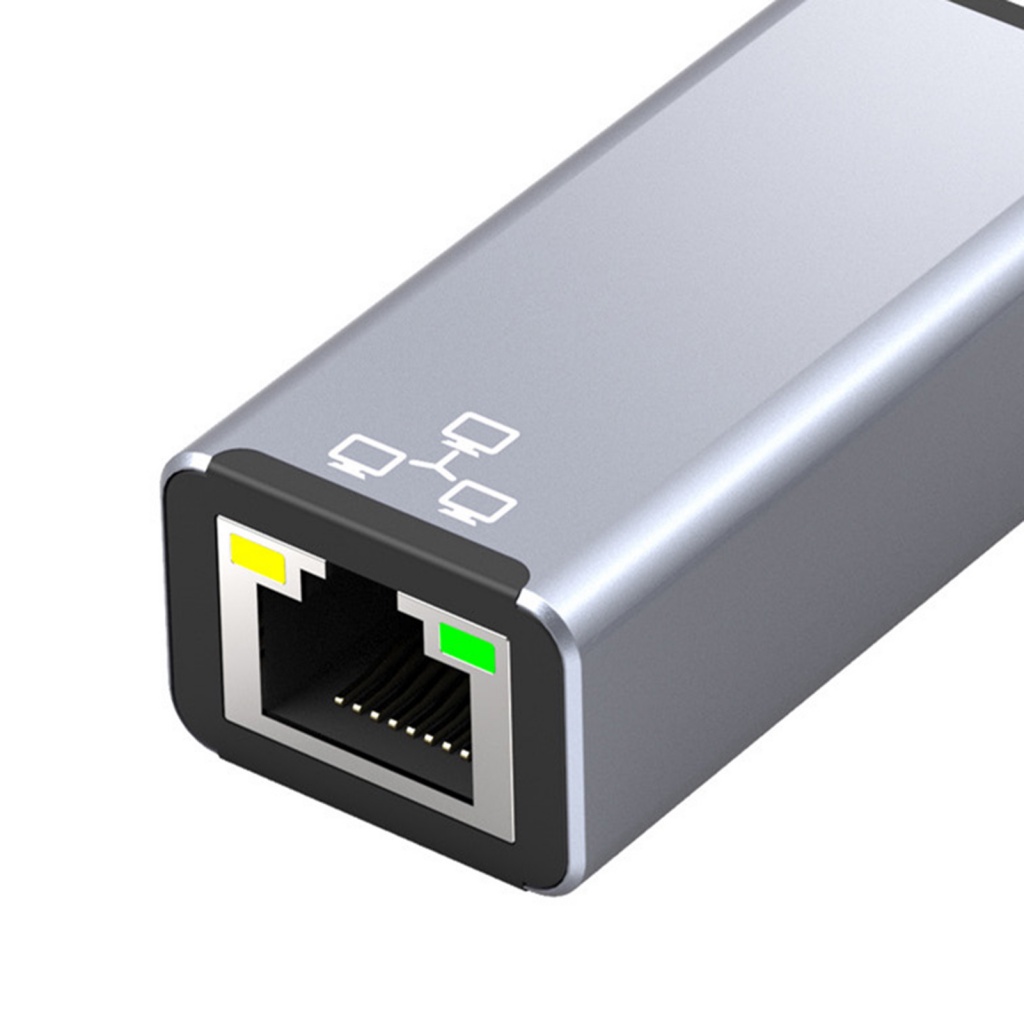 Thẻ Mạng LAN Ethernet Hoa Hướng Dương Tốc Độ Nhanh 100 / 1000Mbps Type-C USB Sang RJ45 Cho Laptop