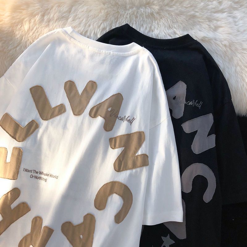 Áo Thun 100% Cotton Tay Ngắn Dáng Rộng Thời Trang Mùa Hè Phong Cách Retro Cho Nam Giới