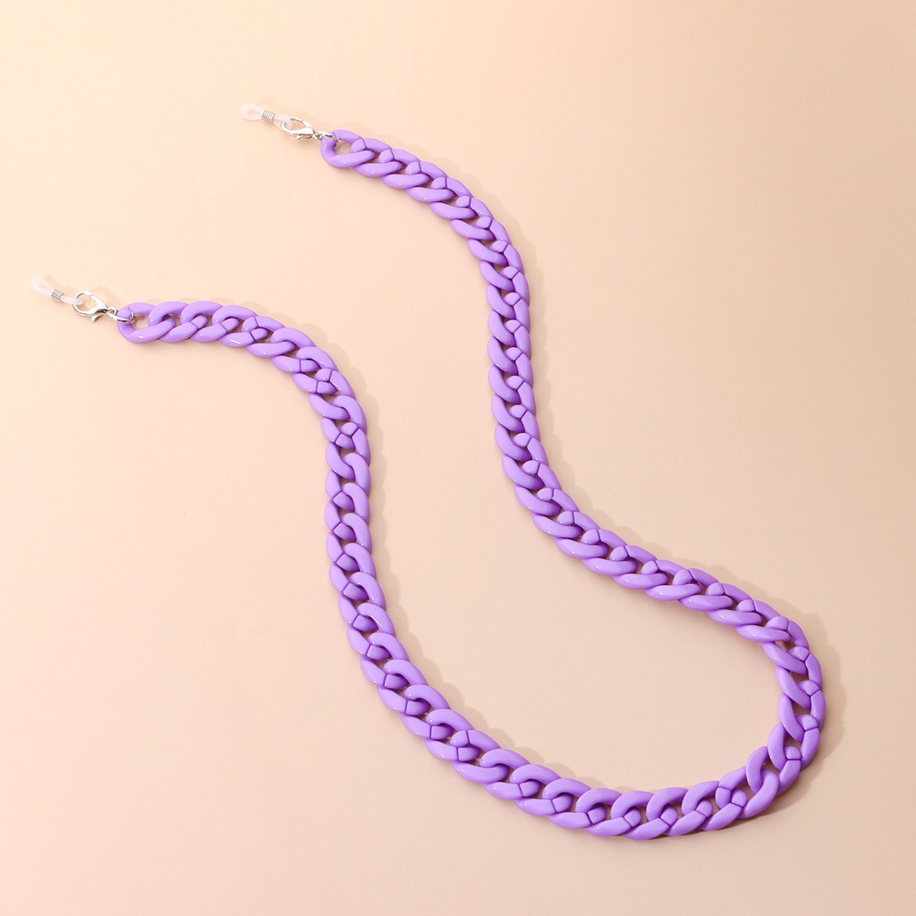 Dây Đeo Mắt Kính Acrylic Dày Hai Màu Hổ Phách Chống Trượt Chống Mất Thời Trang Cho Nữ