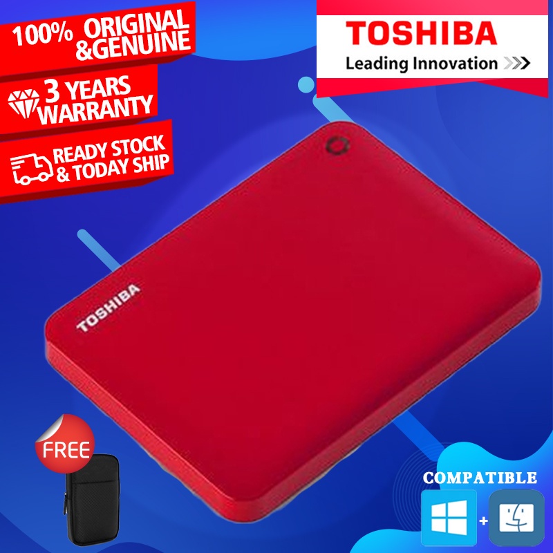 Ổ Cứng Ngoài Di Động Toshiba 2TB HD USB3.0 HDD 2.5 + Túi Đựng