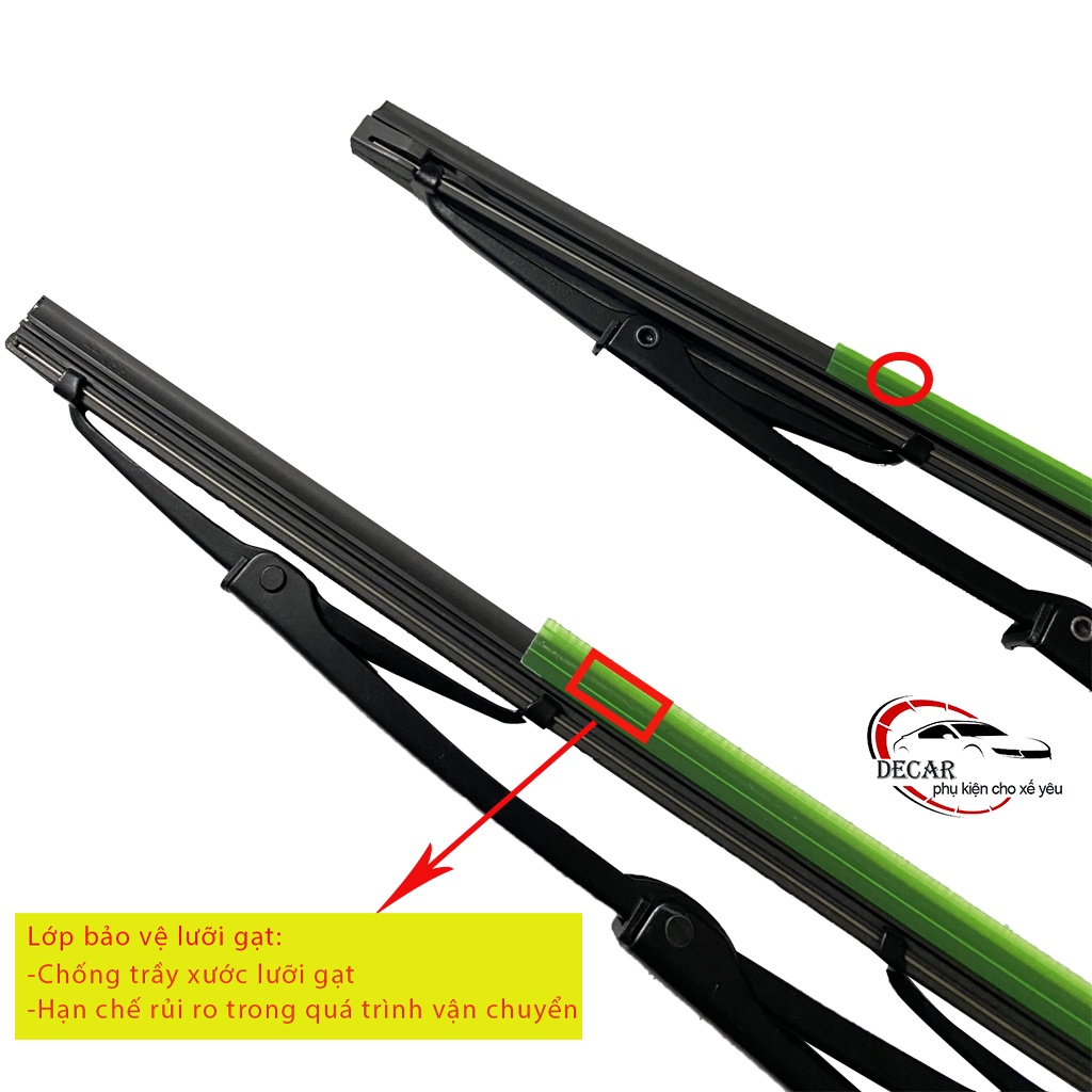 Gạt mưa ô tô Vinfast Fadil , cần gạt nước mưa oto Fadil khung xương lưỡi silicon gạt sạch, dễ lắp đặt