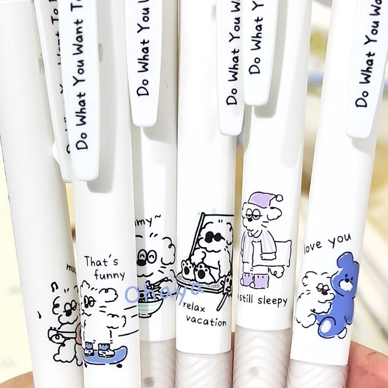 Bút Mực Nước Ngòi 0.5mm Hình Chú Chó Dễ Thương
