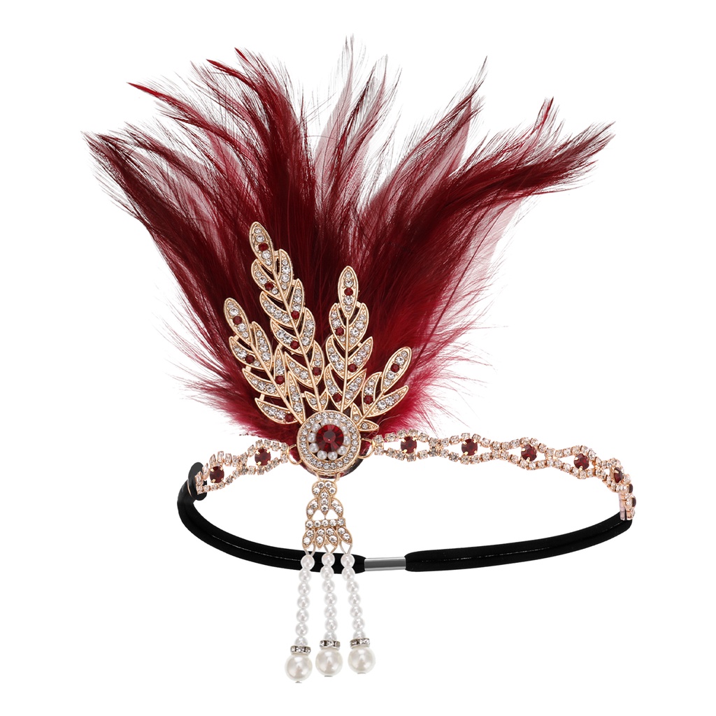 Băng Đô Cài Tóc YGT 1920s Đính Ngọc Trai Giả Thời Trang 20s