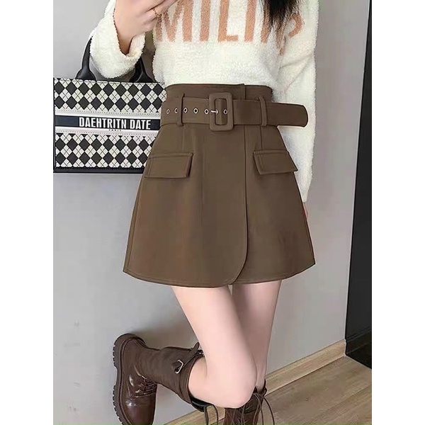 Chân váy Vải kèm đai phong cách RETROSTYLE Hàng QC