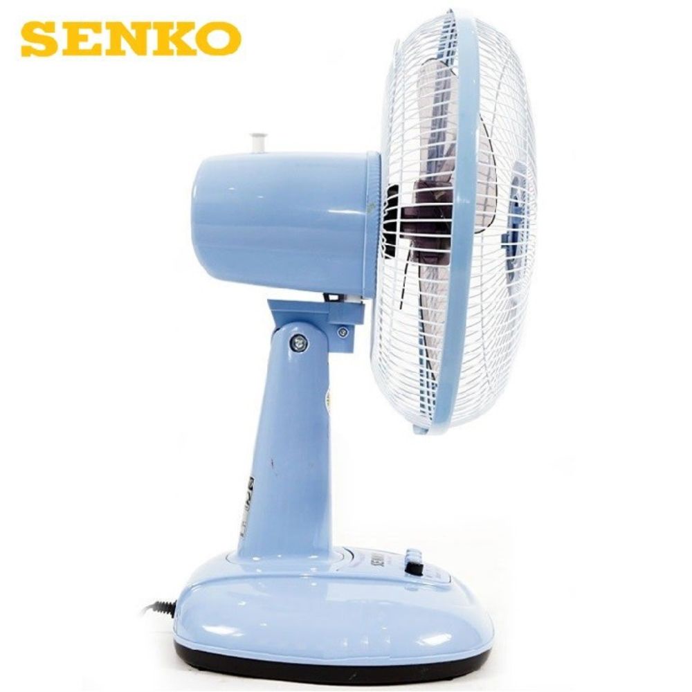 Quạt điện để bàn mini Senko B1216 màu trắng , xám , xanh công suất 40w , 3 tốc độ siêu mát không ồn dạng cây đứng