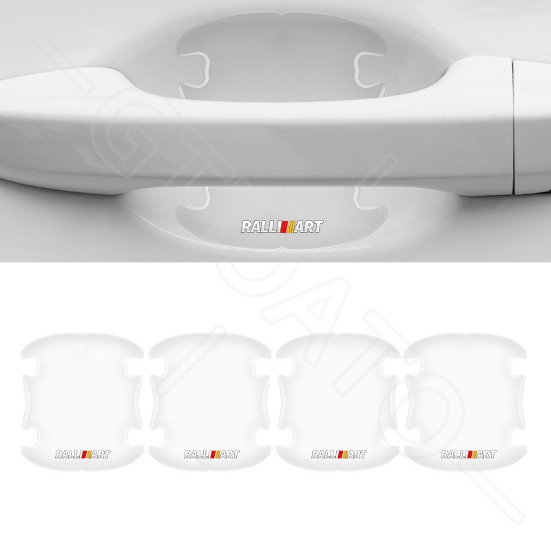 GTIOATO Cho Mitsubishi Ralliart Miếng Dán Tay Nắm Cửa Ô Tô Trong Suốt Miếng Dán Hõm Cửa Ô Tô Chống Xước Trầy Xe Hơi Dán Xe Trang Trí ô Tô