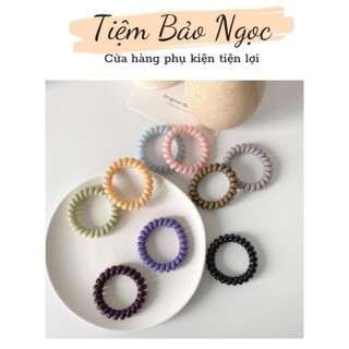 Set 2 ây cột tóc lò xo nhỏ màu pastel