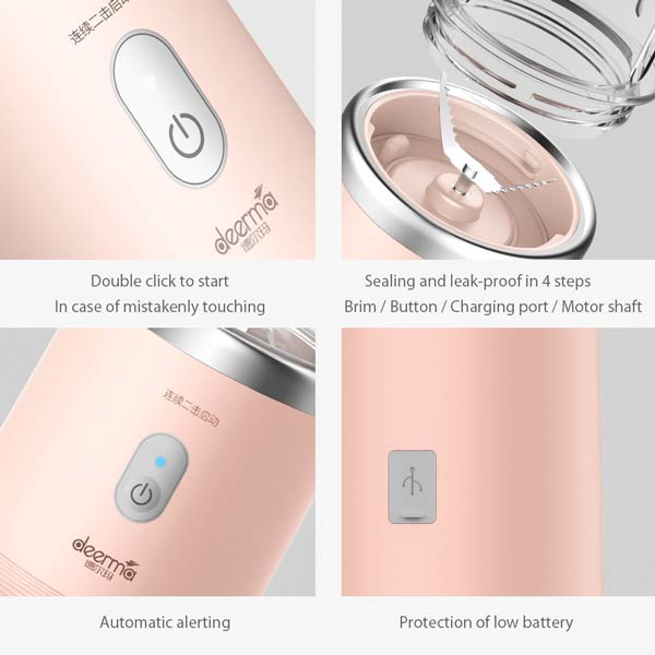 Máy Xay Sinh Tố Sạc Điện Cầm Tay - Máy Xay Hoa Quả Mini Tiện Lợi