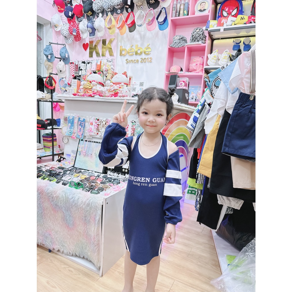 Váy body kèm khoác crop bé gái