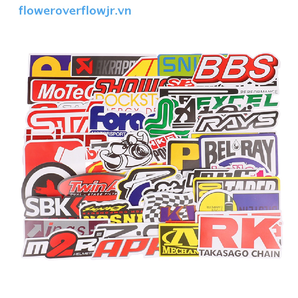 Bộ 100 Miếng Dán Logo Dirt Bike Trang Trí Xe Hơi