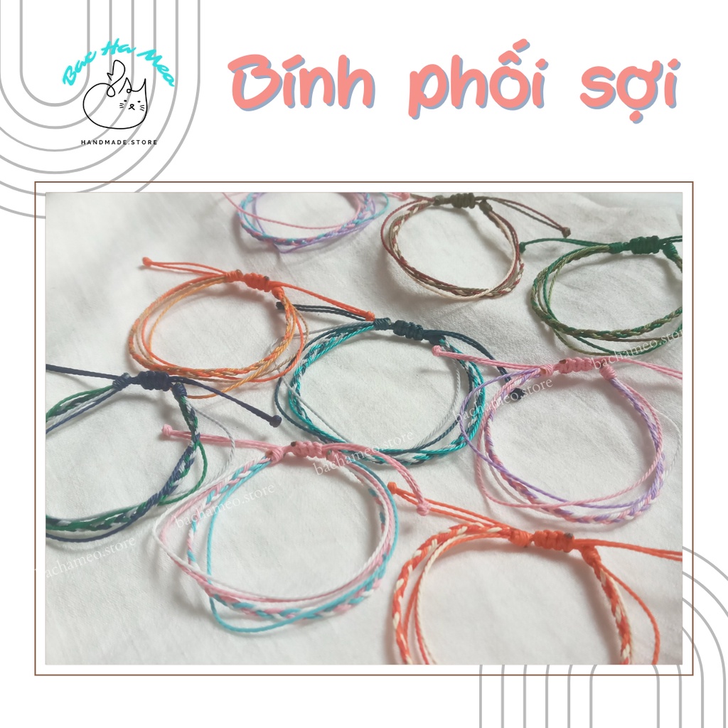 Vòng bính phối dây - Vòng tay/vòng chân waterproof - Bac Ha Meo Store