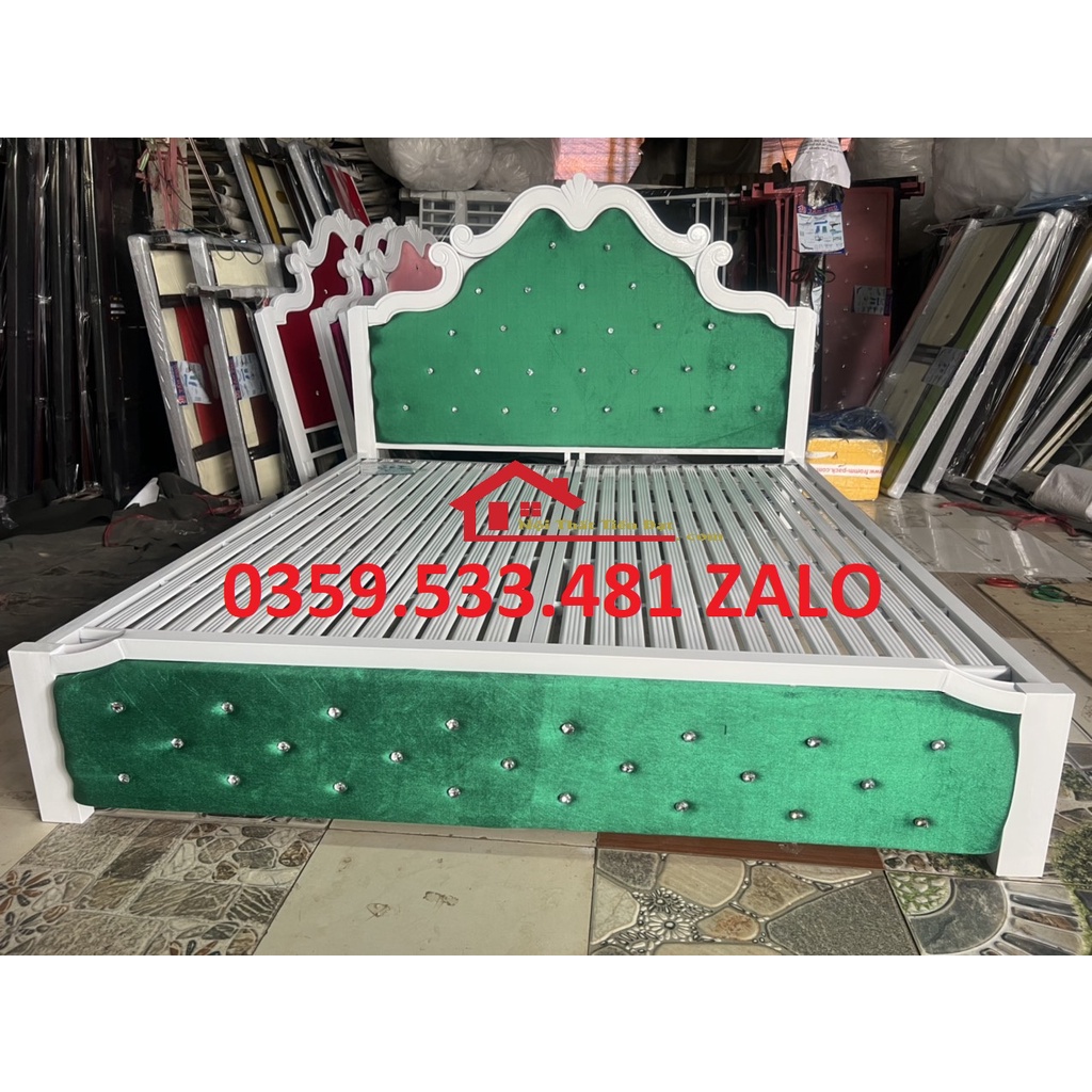Giường Sắt Tân Cổ Điển - Giường Hoàng Gia đủ size 1m-1m8x2m bao ráp ship HCM