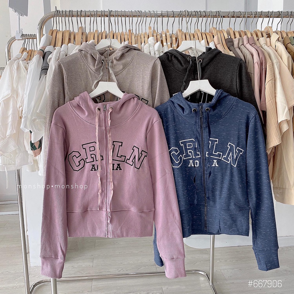 Áo khoác thun gân chữ CRLN #667906