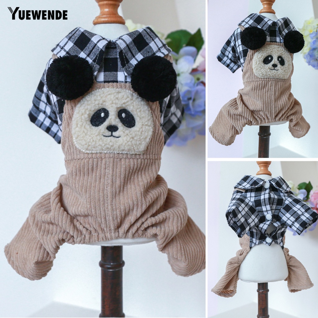 [Yue.z] Bộ Áo Liền Quần Họa Tiết Gấu Trúc Hoạt Hình Mặc Hàng Ngày Có Thể Giặt Được Thoải Mái