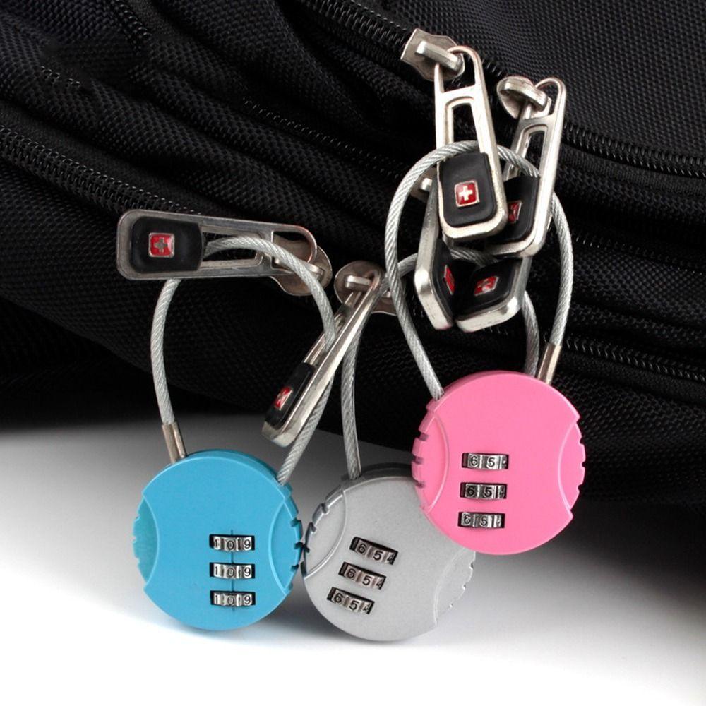 Ổ Khóa Hành Lý Mật Mã 3 Chữ Số Mini Bằng Kim Loại Chống Trộm Đa Năng
