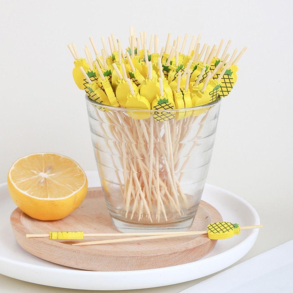 Set 100 Tăm Tre Ăn Trái Cây / Bánh Cupcake / Cocktail