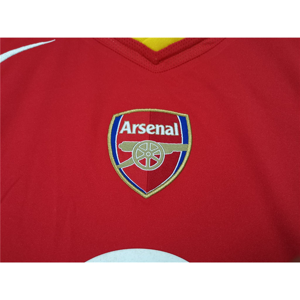 Áo Bóng Đá Màu Đỏ Đội Tuyển Arsenal 04-05 Phong Cách Retro