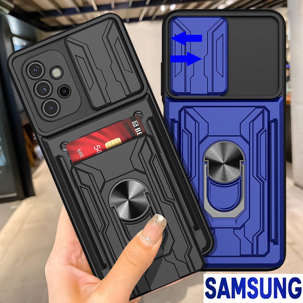 Samsung A14 A34 A54 A04 A13 A23 A33 A53 A73 A12 A22 A32 A42 A52 A72 A51 A71 A31 A21S Vỏ bọc điện thoại bọc thép chống sốc đa chức năng sang trọng có đế kim loại