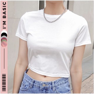 Áo Croptop Baby Tee Hottrend Nữ Trơn Màu Trắng Áo Thun Kiều Nhiều Màu Cotton Co Giãn Mềm Mại Phong Cách Hàn Quốc ANT02