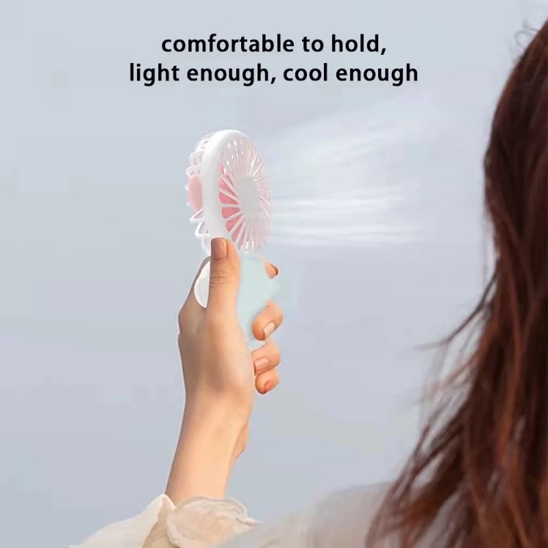 Quạt Làm Mát Mini Cầm Tay Hình Phi Hành Gia Hoạt Hình Ba Tốc Độ Điều Chỉnh Được Kèm Giá Đỡ Điện Thoại