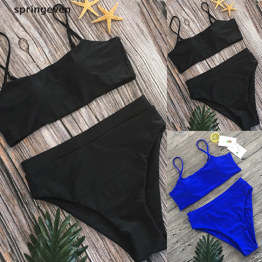 Bộ Bikini Hai Mảnh Lưng Cao Gợi Cảm Cho Nữ