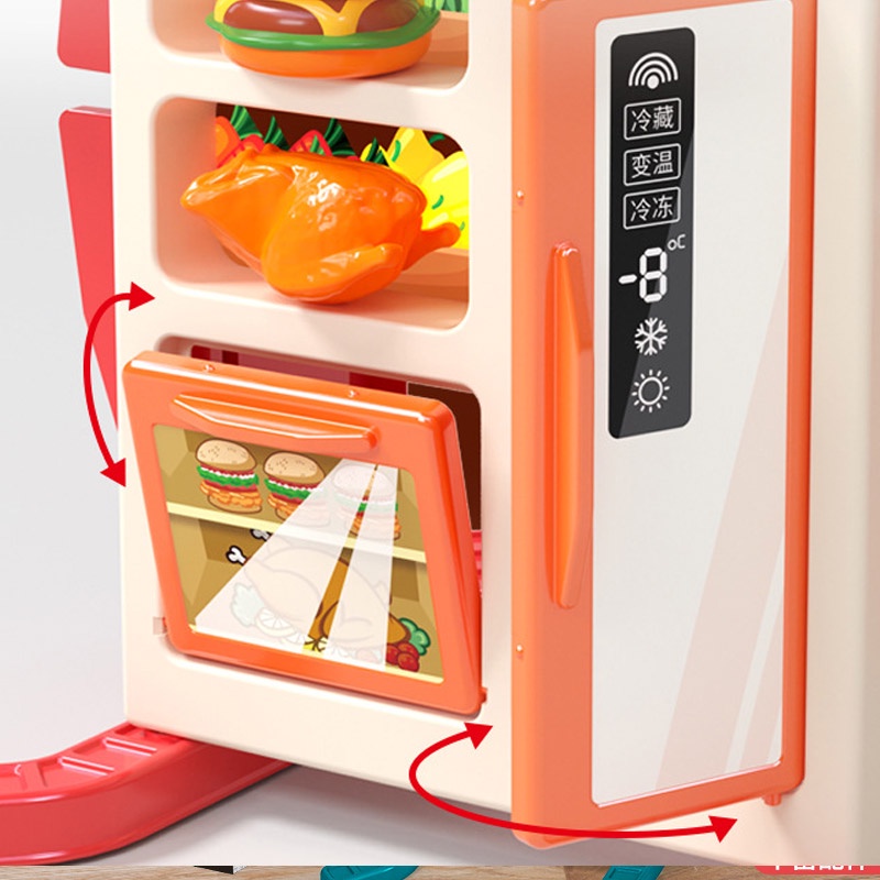 SUPER KIDS đồ chơi Bộ Đồ Chơi Nấu Ăn Nhà Bếp Dành Cho Trẻ Em 95cm nhà bếp đồ chơi