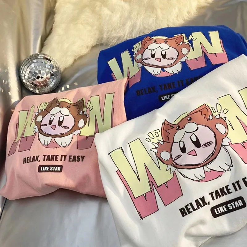 NRVP Áo Thun Tay Ngắn In Hình Thời Trang Đường Phố Hàn Quốc Mới Cho Nữ