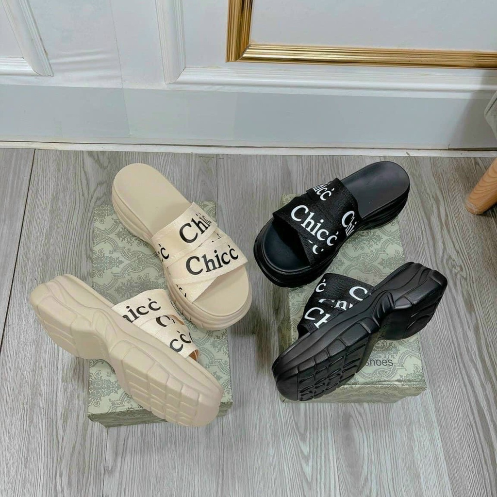 Dép Nữ Quai Chéo Độn Đế, Tăng Chiều Cao - Dép Chloe