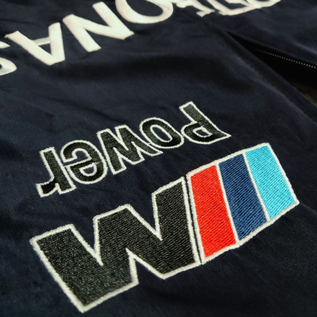 Áo Khoác Cotton Tay Dài Thêu Họa Tiết F1 Phong Cách Retro Thời Trang Thu Đông