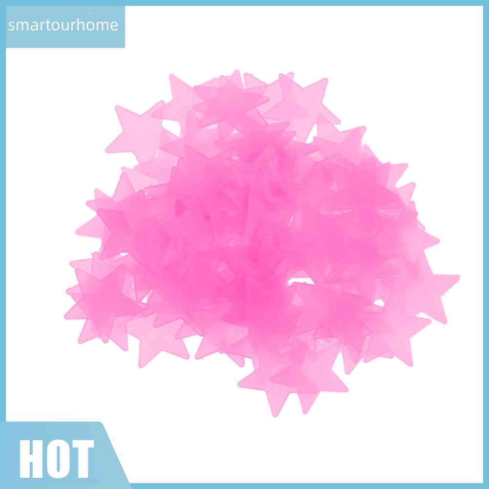 Mới Bộ 100 Ngôi Sao Dạ Quang Dán Trang Trí Tường